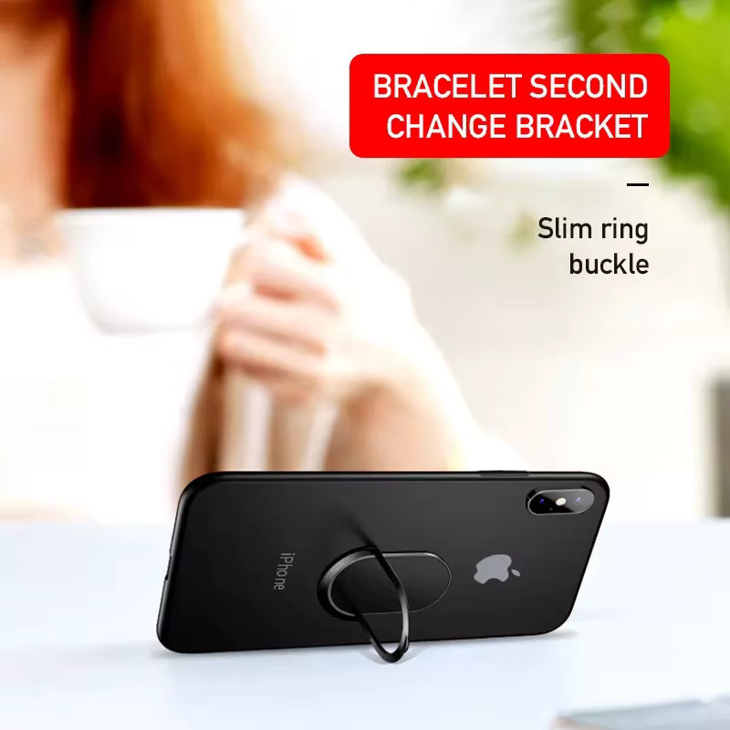 Magnetischer ultra dünner Fingerring-Halter für dein iPhone als flexibler Smartphone-Halter für das Armaturenbrett in Schwarz - Bild 3