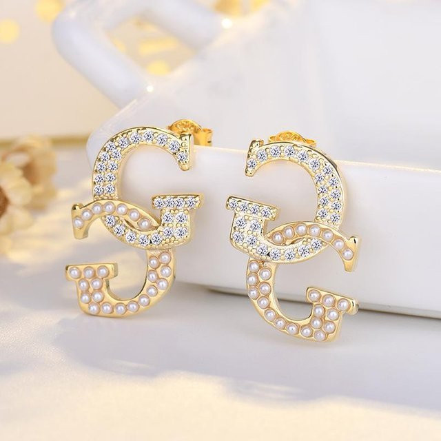 Wucifang Jewelry Ohrringe, Perle, Kupfer, beige, Damen - Bild 1