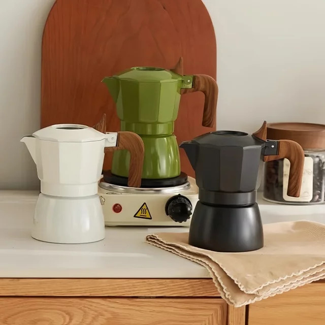 CHANSUNRUN Moka-Kanne Espresso-Extraktionskessel mit Doppelventil für Outdoor-Brühgerät, 100 ml - Bild 1
