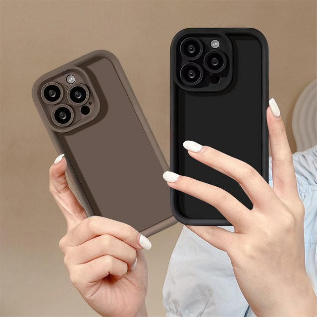 Stoßfeste Silikon-Handyhülle für Apple iPhone in Braun - Bild 1