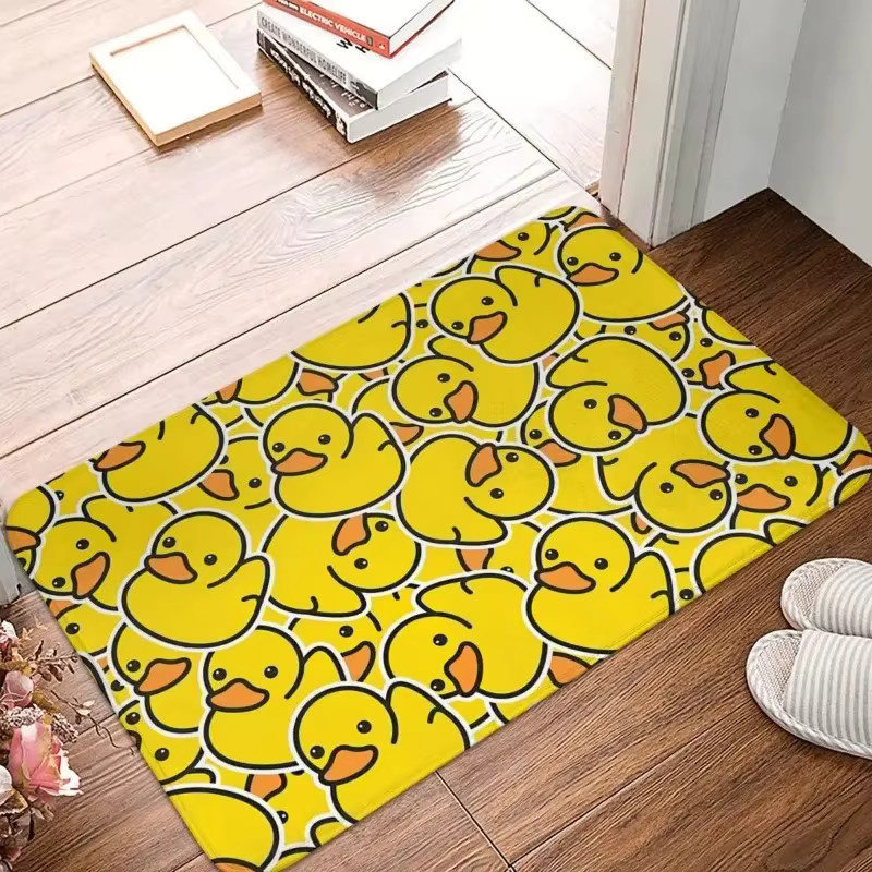 VIKAMA Rutschfeste Badematte in Gelb mit niedlichem Enten-Design, weicher Teppich für das Badezimmer, B/T: 60 x 40 cm - Bild 2