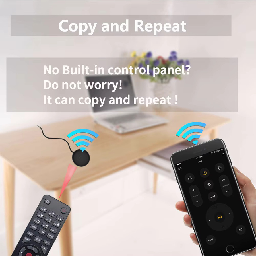 Tuya Smart IR-Fernbedienung S18 NVWU WiFi App Steuerung in Schwarz, kompatibel mit Google Assistant, Alexa und Yandex SmartLife - Bild 5