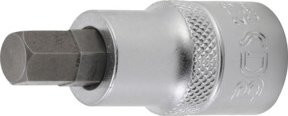 BGS Bit-Einsatz 2736 in Silber, Länge: 55 mm, Antrieb Innenvierkant 12,5 mm (1/2 Zoll), Innensechskant 3/8 Zoll - Bild 1