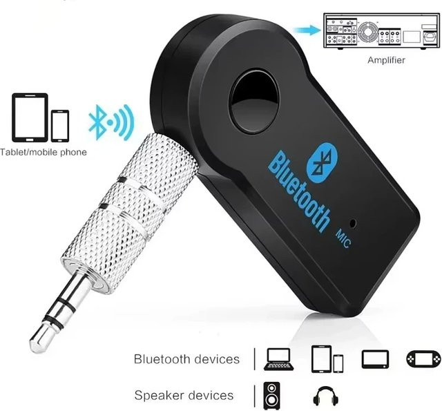 Lenovo 2-in-1 Kabelloser Bluetooth 5.0 Empfänger-Adapter mit 3,5mm Klinke in Schwarz - Bild 1