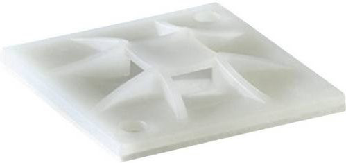 HellermannTyton Befestigungssockel QM20-PA66-NA-C1 schraubbar in Natur/Beige - Bild 1
