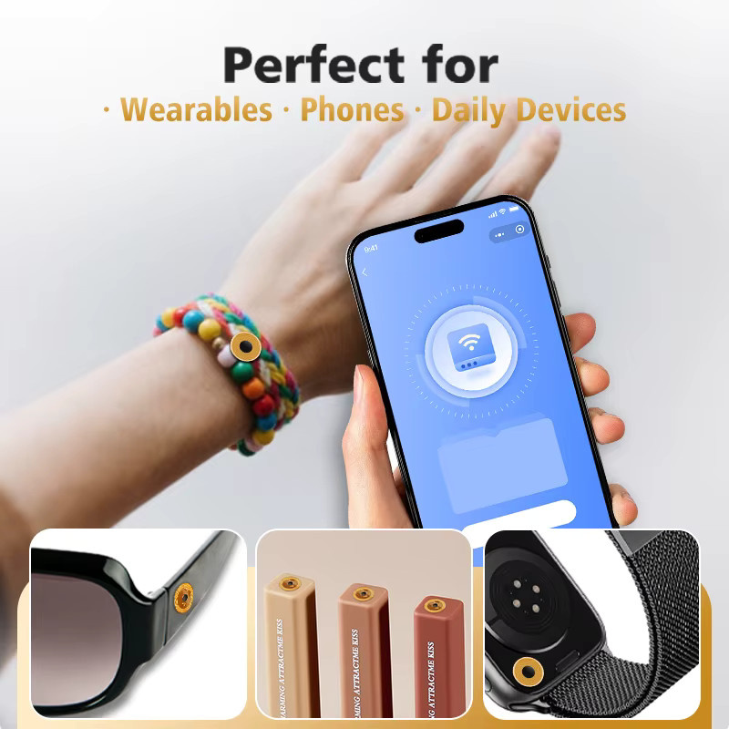HENNCER NFC-Tag Ntag213 FPC-Etikett mit 144 Bytes programmierbarem Chip, Durchmesser: 10 mm, Farbe: Gold - Bild 4