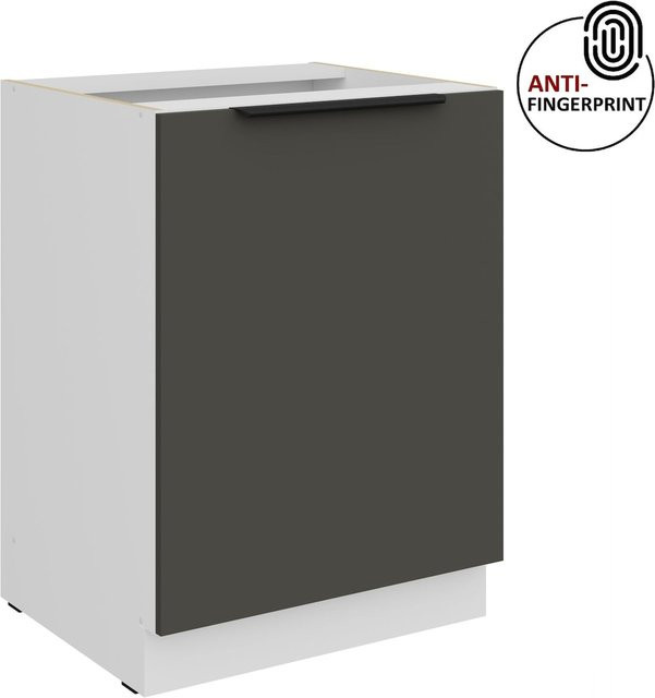 Küchenunterschrank ARIA in Graphite matt mit Anti-Fingerprint-Beschichtung, Breite: 60 cm - Bild 1