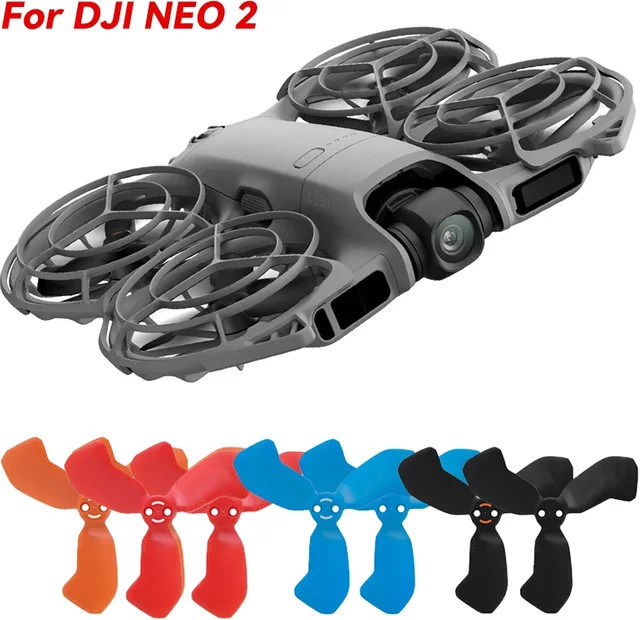 DJI NEO 2 Ersatzpropeller Set mit Rauschunterdrückung in Blau und Multicolor inklusive Schraubendreher, 2 Paar - Bild 1
