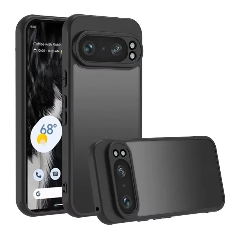 Armor Matte Frosted Clear Hülle für Google Pixel 9 Pro XL 8A 7A 6A aus Acryl, stoßfeste transparente Schutzhülle - Bild 1