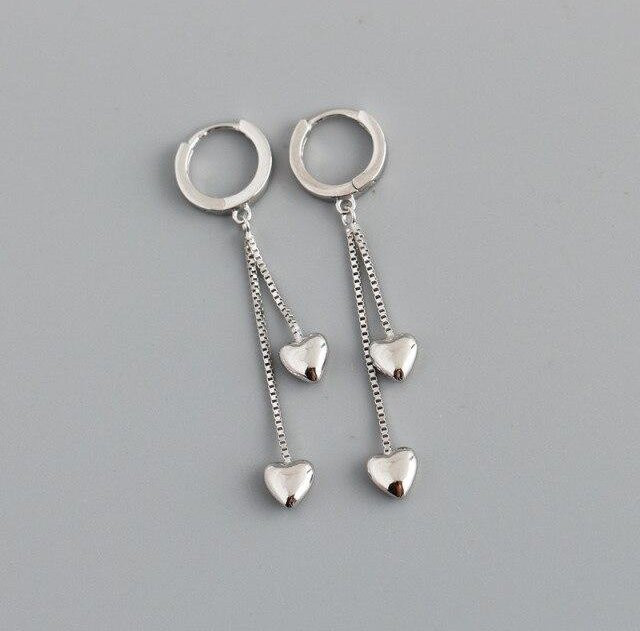 Ohrring 925 Silber, Herz, Tropfen, Damen - Bild 1