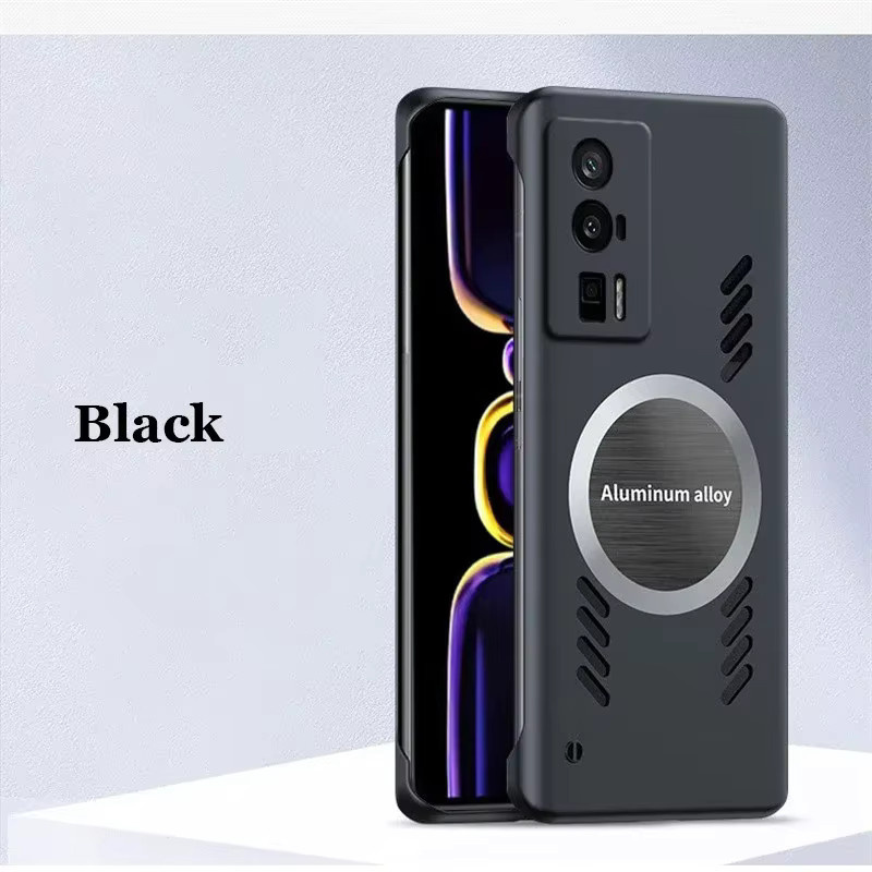 Magnetische Graphene Handyhülle für Realme GT NEO 3 3T 6 SE GT6 6T 10 11 12 13 14 Pro Plus in Grün mit Wärmeableitung und Rahmenloser Abdeckung - Bild 4
