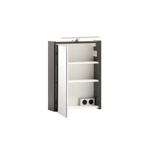 Schildmeyer LED-Spiegelschrank Katta in Anthrazit mit integrierter Beleuchtung und Steckdose, B/H/T: 43,5 x 64 x 16 cm - Bild 2