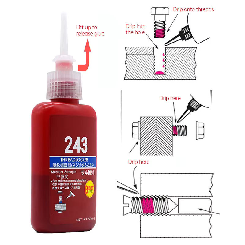 Schraubensicherungsmittel Rot 50ml Schnell härtender Schraubenkleber zur Gewindesicherung - Bild 2