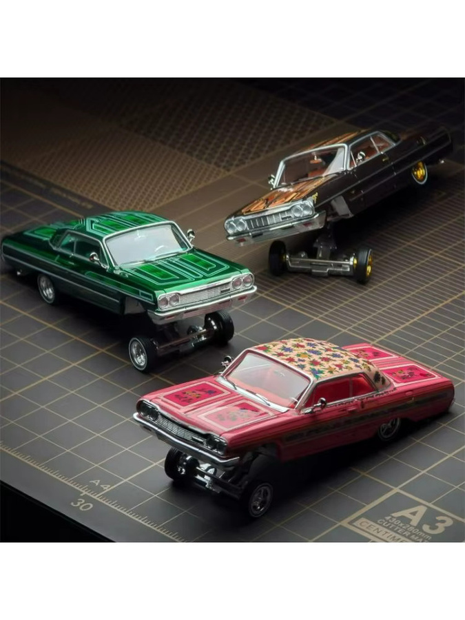 Bburago 1964 Impala LowRider Gypsy Rose, Druckguss-Modellauto, 1:64 - Bild 2