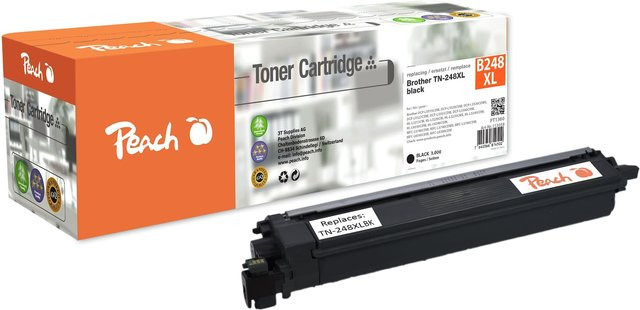 Peach B248 XLBK Toner XL Schwarz für Brother TN-248XLBK, kompatibel mit Brother HLL 3215 CW, DCPL 3560 CDW und MFCL 3760 CDW (wiederaufbereitet) - Bild 1