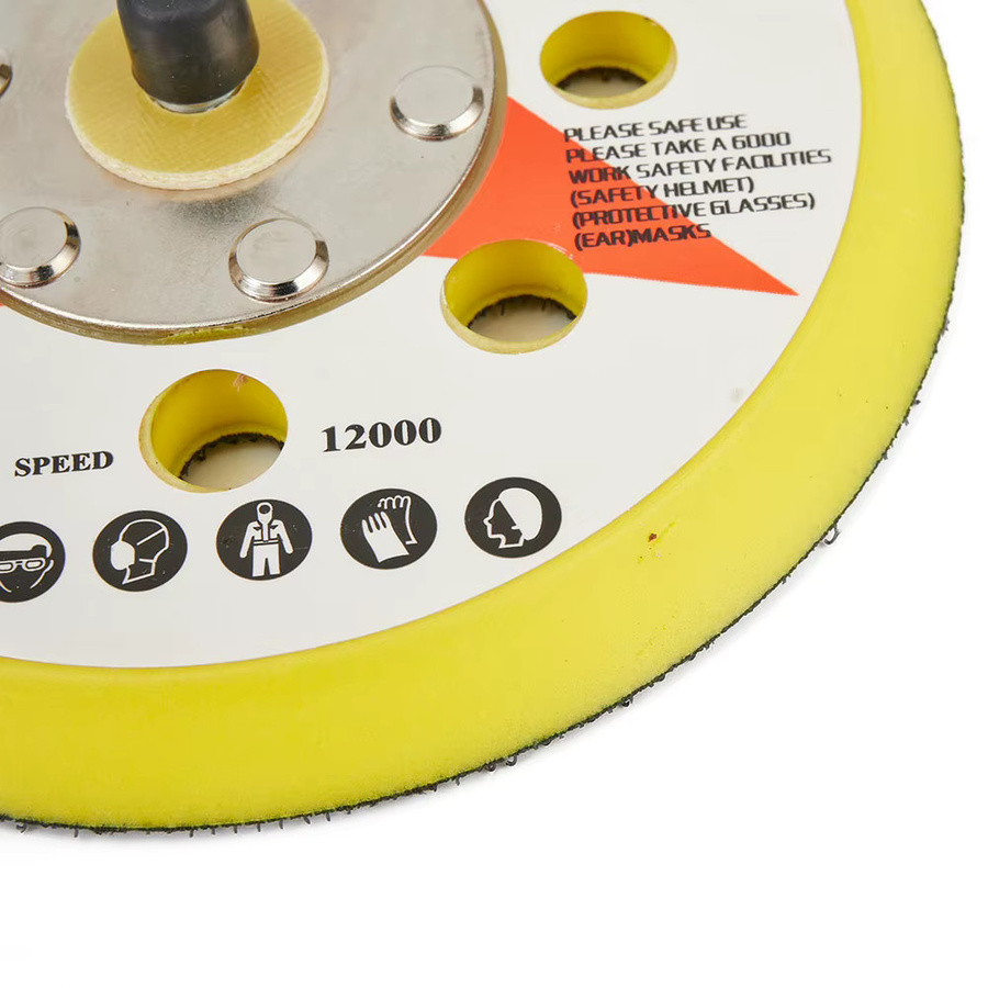 Vibratite Sander Stützteller für Exzenterschleifer, 125 mm Durchmesser, 8 Löcher, Gelb, 5/16 Zoll UNF Außengewinde - Bild 5