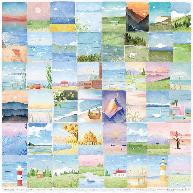 50 Stück transparente INS-Aufkleber von AnimeWorlds Store, wasserfeste PET-Sticker in Multicolor für Scrapbook und Notizbuch-Dekor - Bild 1