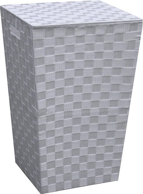 Pocoline Wäschekorb aus Nylon in Weiß, B/H/T: 31,5 x 52 x 33 cm - Bild 1