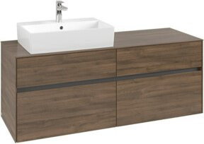 V&B Waschtischunterschrank Collaro in Arizona Oak mit Waschbeckenanschluss links, B/H/T: 140 x 54,8 x 50 cm - Bild 1