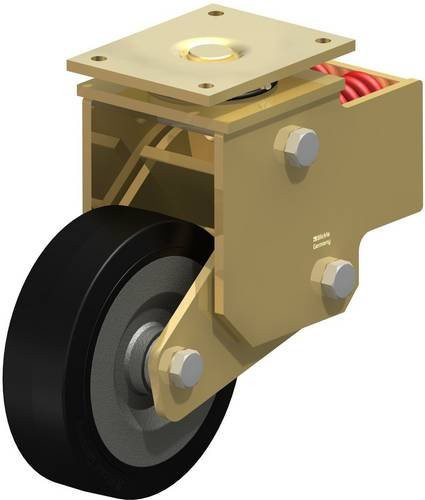 Blickle LSFN-SE 252K Lenkrolle gefedert in Anthrazit mit 250 mm Rad-Durchmesser und 1000 kg Tragfähigkeit - Bild 1