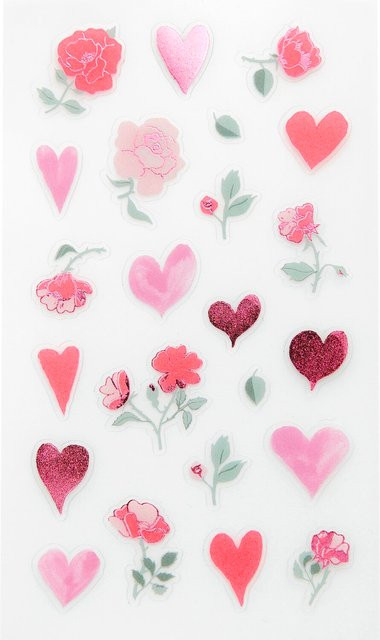 Rico Design Paper Poetry Foliensticker Herzen und Blumen - Bild 1