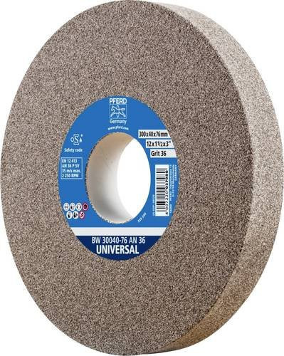 PFERD Schleifbockscheibe A36 für universelle Schleifaufgaben, Durchmesser: 300 mm, Bohrung-Ø: 76 mm, Farbe: Braun - Bild 1
