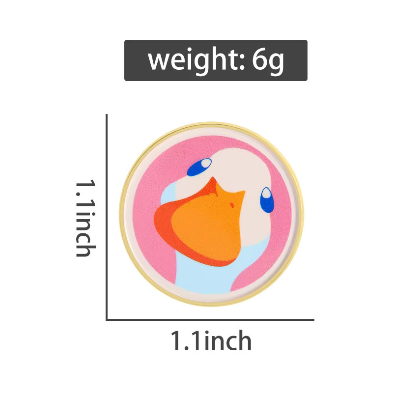Brosche Silly Goose, Cartoon-Tier, Unisex - Bild 2