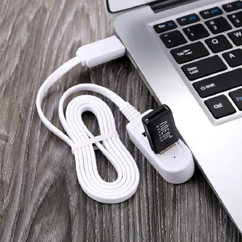 3-Port USB 2.0 Hub als USB-Splitter und Ladegerät für Laptop und PC in Weiß - Bild 2