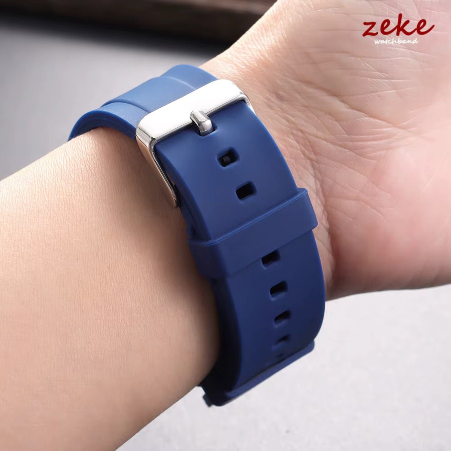 crazyband Uhrenarmband Silikon, Schwarz, Unisex, 20 mm, 22 mm - Bild 3