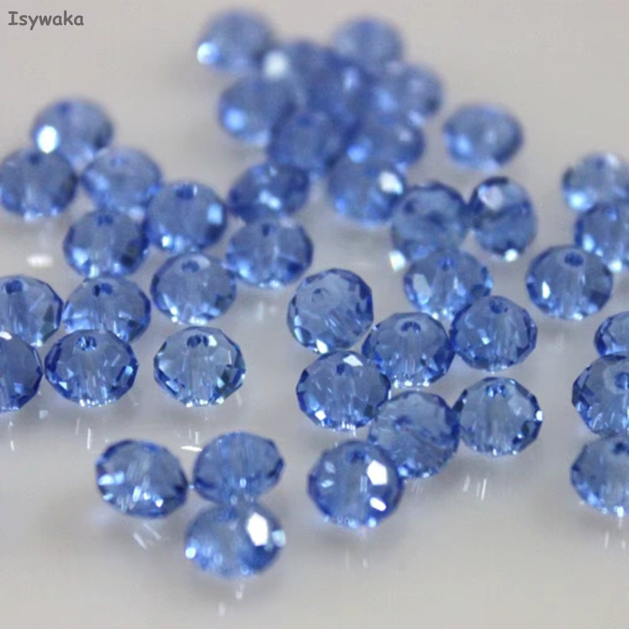 Isywaka Kristallglasperlen, Rondell, 4x6 mm, 50 Stück - Bild 1