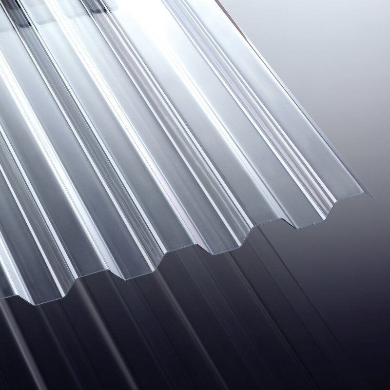 Tejemacro Lichtplatte aus Polycarbonat Spundwand 76/18 glasklar transparent Breite: 111,5 cm, Stärke: 1 mm - Bild 1