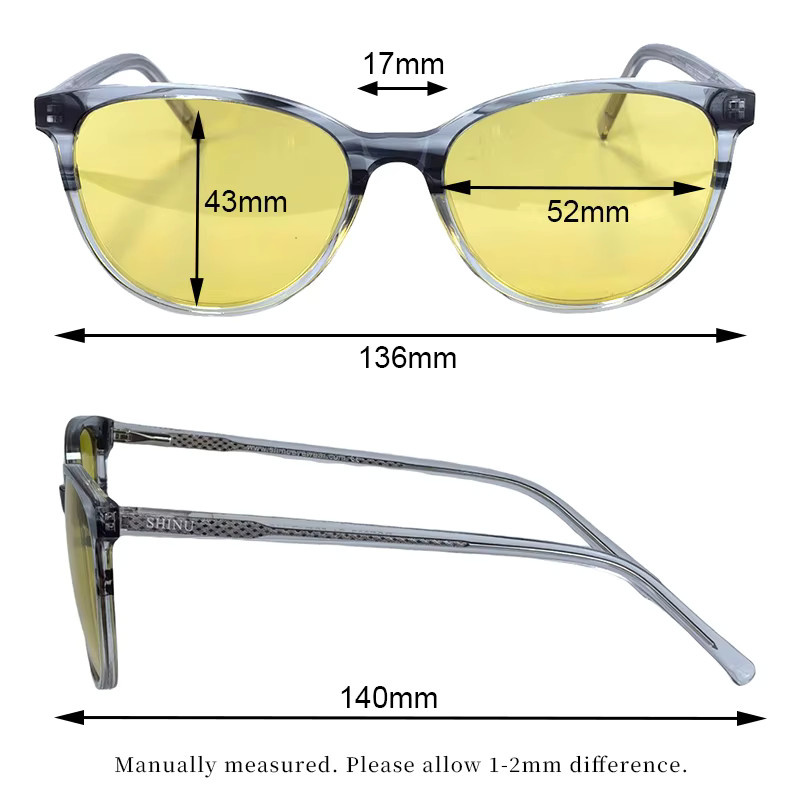 SHINU Sonnenbrille Cat Eye, Acetat, Vollrand, Damen - Bild 2