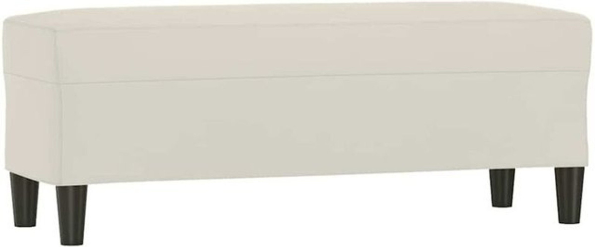 Moderne Sitzbank aus Samt und Polyester von Vidaxl in Beige, B/T/H: 100 x 35 x 41 cm - Bild 1