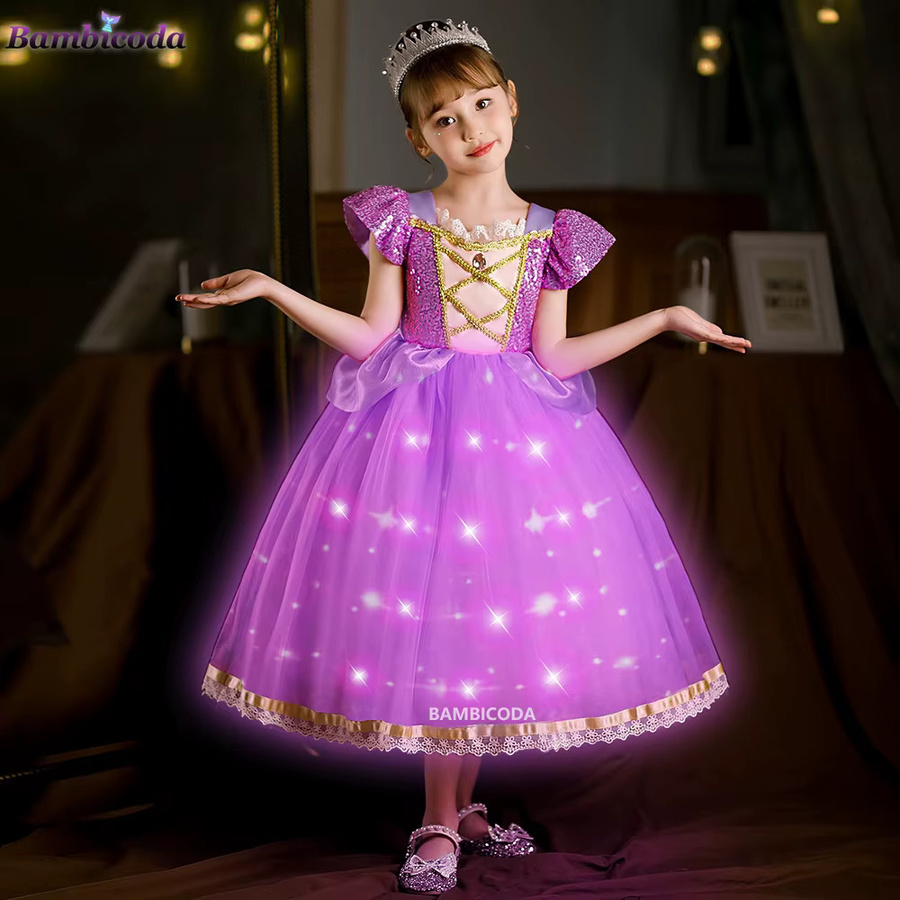 BAMBICODA Prinzessin Kleid, Lila Pailletten, ab 3 Jahre - Bild 2