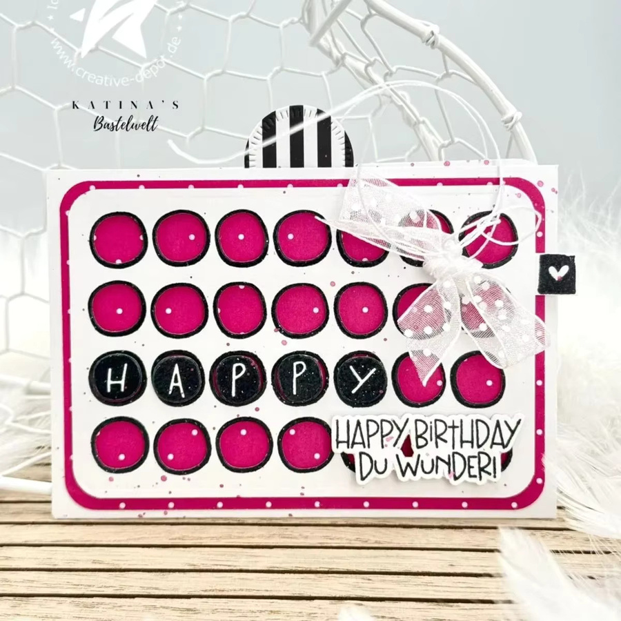 Biancas Etiketten Stamps 2026 Metall-Stanzformen in Pink für DIY Scrapbooking und Basteldekoration - Bild 1