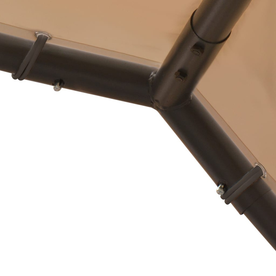 Vidaxl Garten Baldachin aus Stahl und Polyester, Beige, B x T: 400 x 400 cm - Bild 2