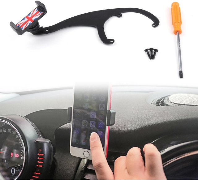 Artudatech 360 Grad drehbare Handyhalterung für Mini Cooper R60 R61 in Grau und Weiß - Bild 1