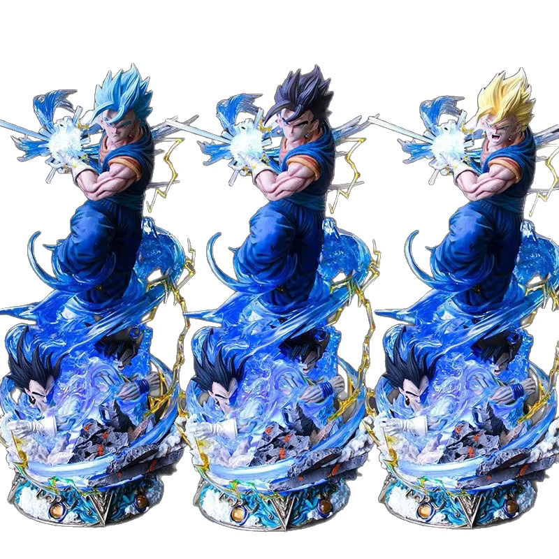 Bandai Dragon Ball Super Vegetto & Son Goku Dreiköpfige Sculpt, Ausstellungsstatue, im Dunkeln leuchtend - Bild 3