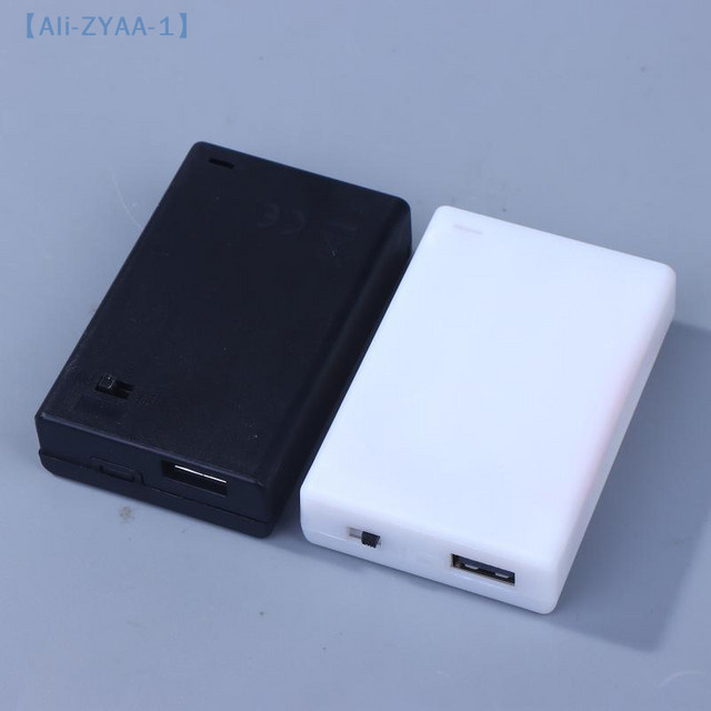 ZYAA Batteriekasten für 3 AA Batterien mit 4,5 V und Schalter, erhältlich mit Leitung oder USB-C Anschluss in Schwarz oder Weiß - Bild 1
