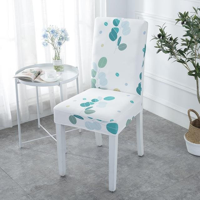 Dekorative Stuhlhussen aus Spandex und Elasthan in Weiß für Esszimmer, Hochzeit und Büro - Bild 1