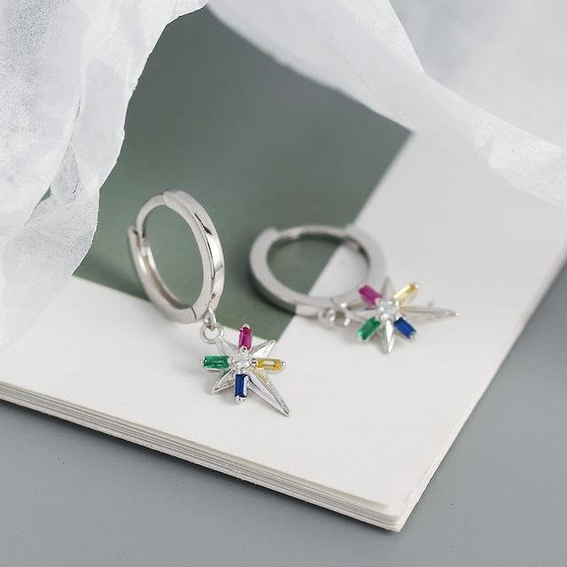 Creolen 925 Silber, Zirkonia, Damen - Bild 1