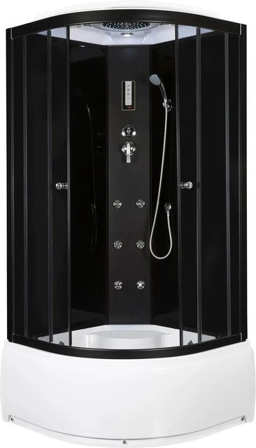 Kerra Hydromassagekabine Vigo Eckdusche mit Duschwanne, LED-Beleuchtung und Handbrause, B/T/H: 92 x 92 x 220 cm - Bild 1