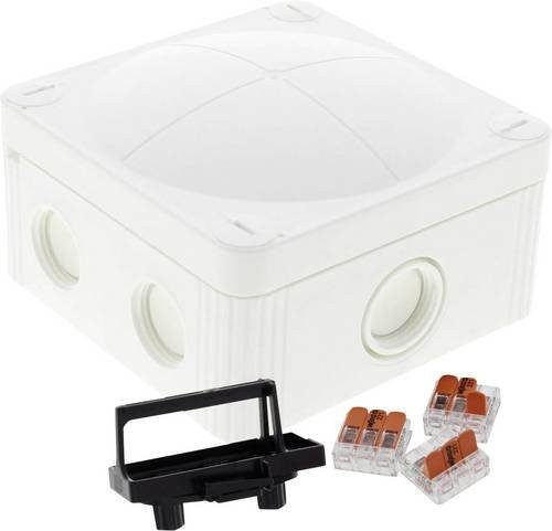Wiska Abzweigkasten 10109675 in Weiß mit IP66/IP67 Schutzart, B/T/H: 9,5 x 9,5 x 6,0 cm, 5er Pack - Bild 1