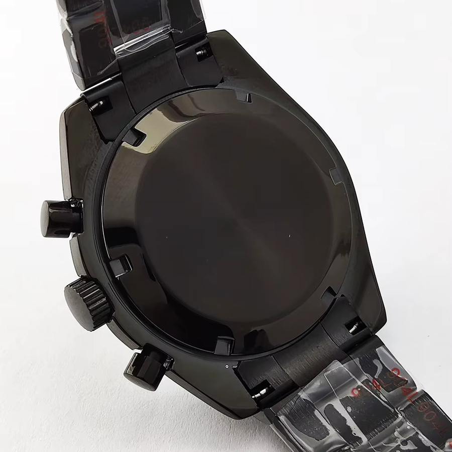 OUMASHI Chronograph, Herren, schwarzes Gehäuse, 41 mm, Automatik, 10 ATM - Bild 5