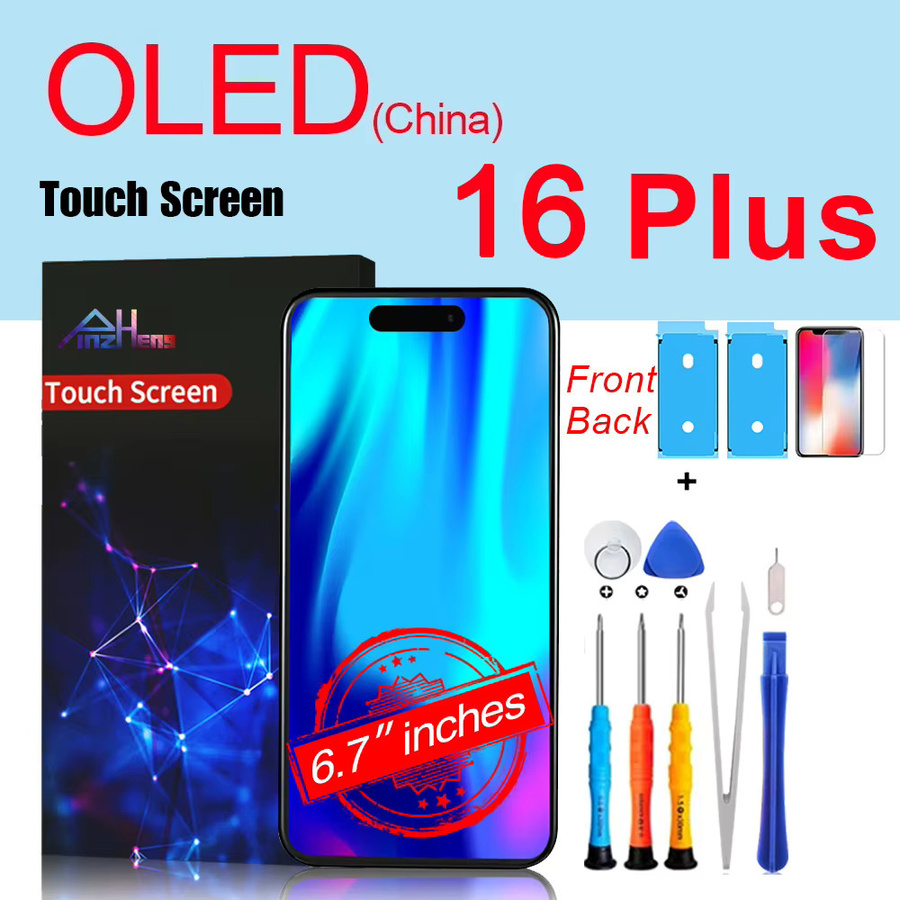 PINZHENG OLED-Ersatzdisplay für iPhone 16, 16 Pro Max, 16 Plus und 16E in Schwarz mit Incell-Technologie und Werkzeugen - Bild 6