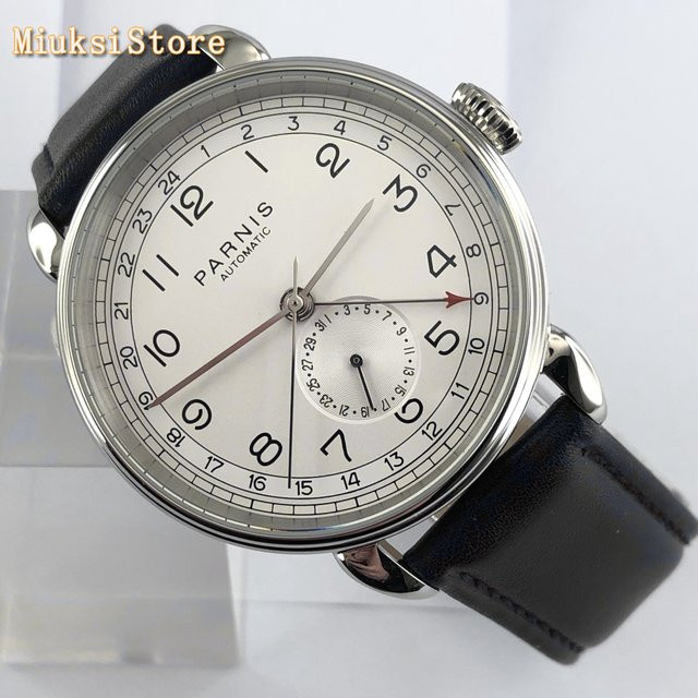 Parnis Armbanduhr Automatik, Edelstahl, 42 mm, GMT, Datum, Herren - Bild 1