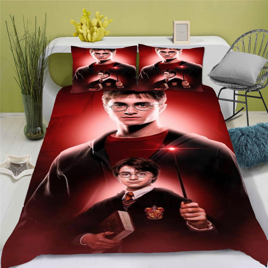 Somelli Harry Potter Bettwäsche-Set aus Polyester mit Grafikdruck für Kinder, B/H: 155 x 220 cm - Bild 2