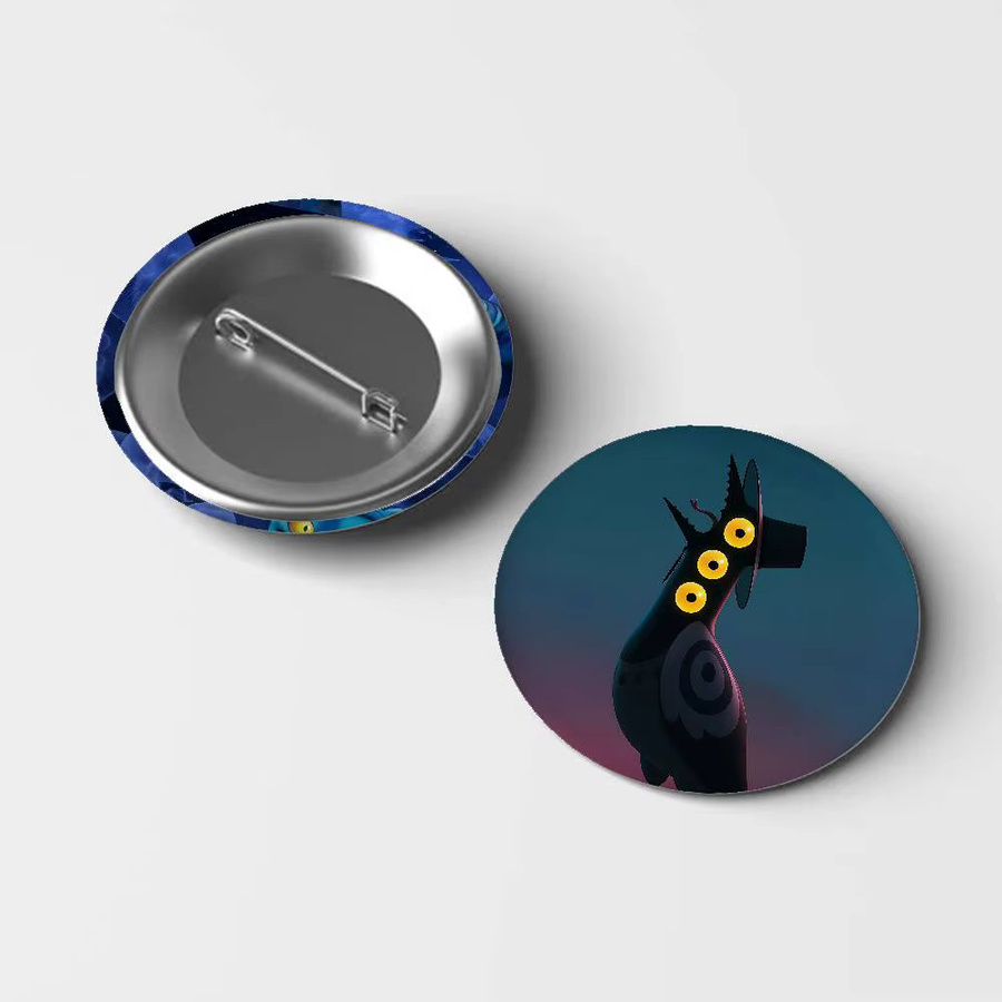 Brosche D-Demon H-Hunters Tiger Badges, Metall, Rund, Multicolour - Bild 7