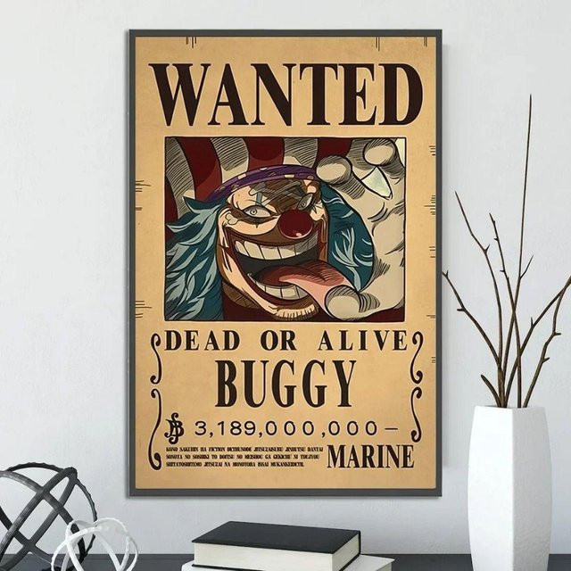 One Piece Luffy Steckbrief Anime Metallbild für dein Wohnzimmer - Bild 1
