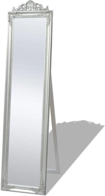 vidaXL Standspiegel im Barock-Stil in Silber, Höhe: 160 cm, Breite: 40 cm - Bild 1